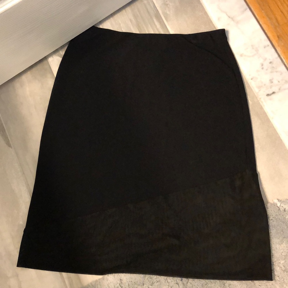 DKNY black skirt with sheer hem size M